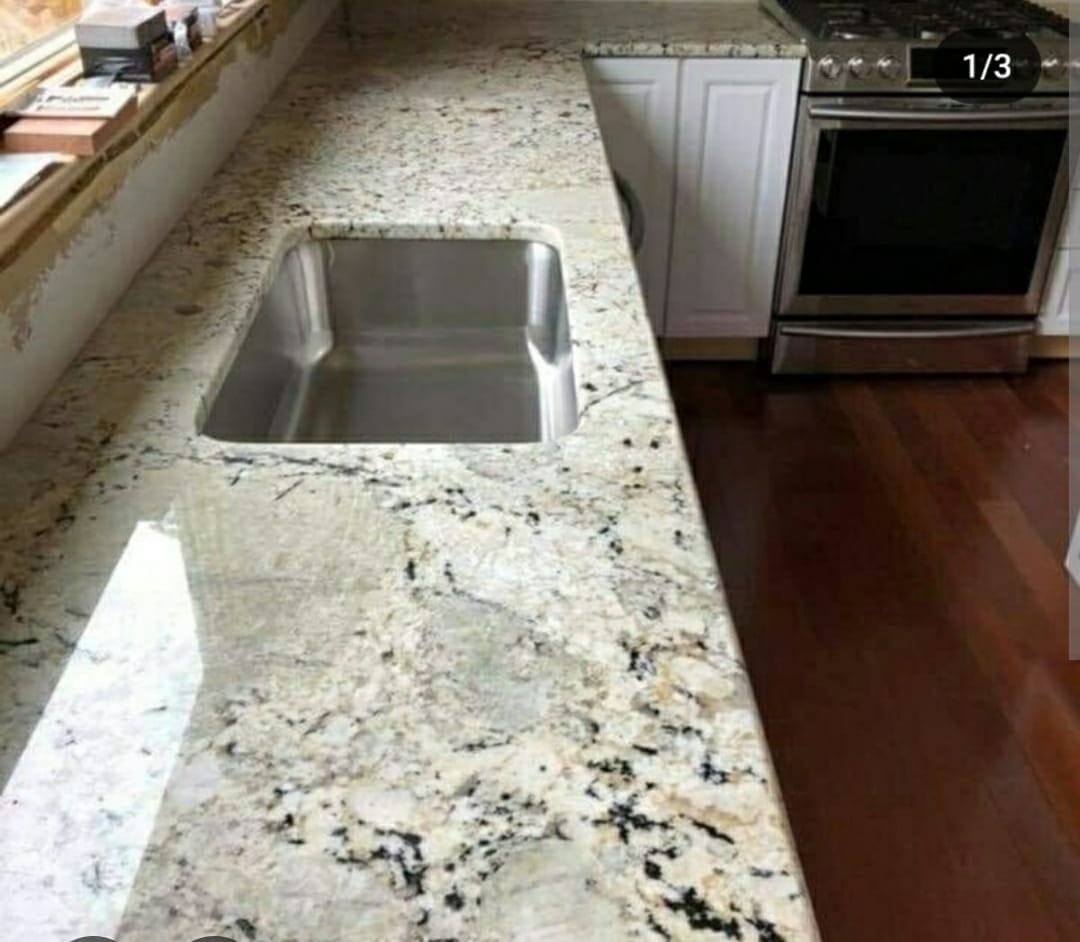Granit mutfak tezgahı montaj örneği